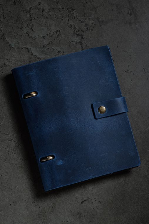 Agenda din piele naturala Little Notebook by URBAN BAG dimensiune A6 Albastru