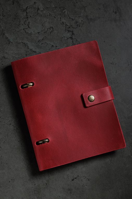 Agenda din piele naturala Little Notebook by URBAN BAG dimensiune A6 Rosu