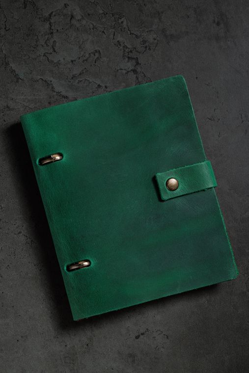 Agenda din piele naturala Little Notebook by URBAN BAG dimensiune A6 Verde