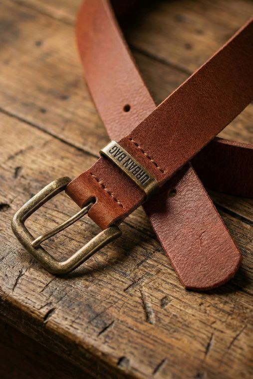 Curea din piele naturală full grain URBAN BAG Bronze Patina - Maro Deschis