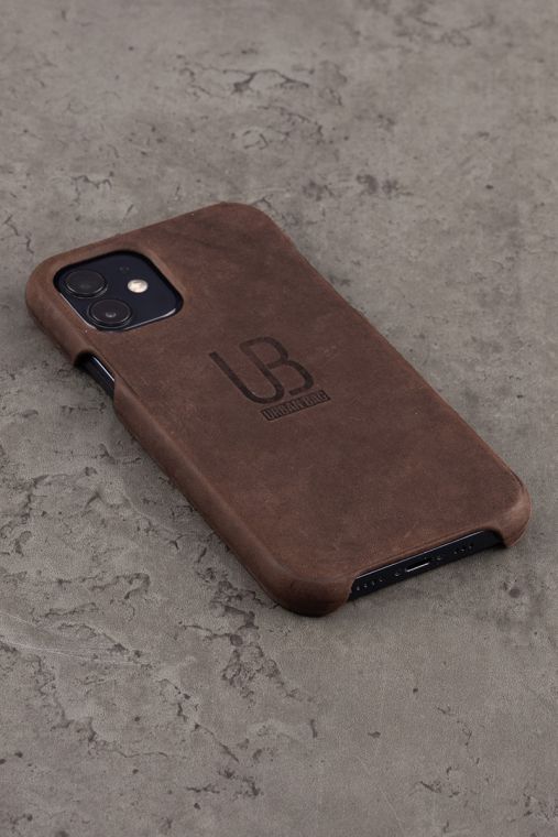 Husa piele naturala Iphone - Maro