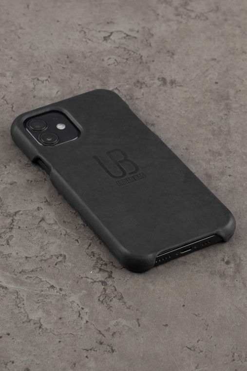 Husa piele naturala Iphone - Negru