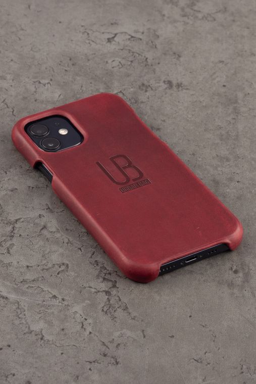 Husa piele naturala Iphone - Rosu