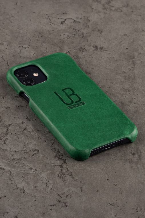 Husa piele naturala Iphone - Verde