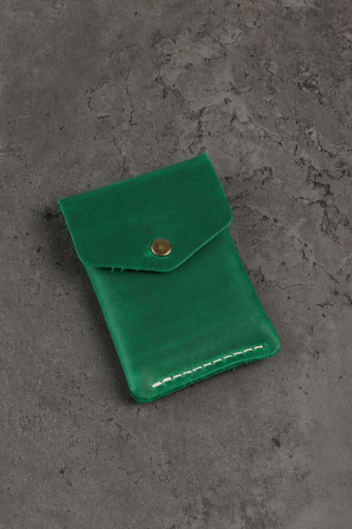 Portcard din piele naturala URBAN BAG Flip – Verde