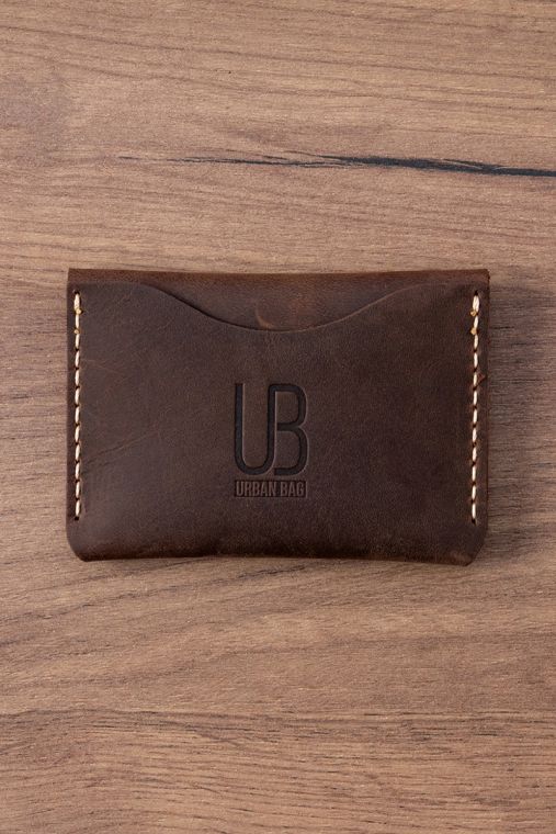 Portcard din piele naturala URBAN BAG Little Pocket – Maro Inchis