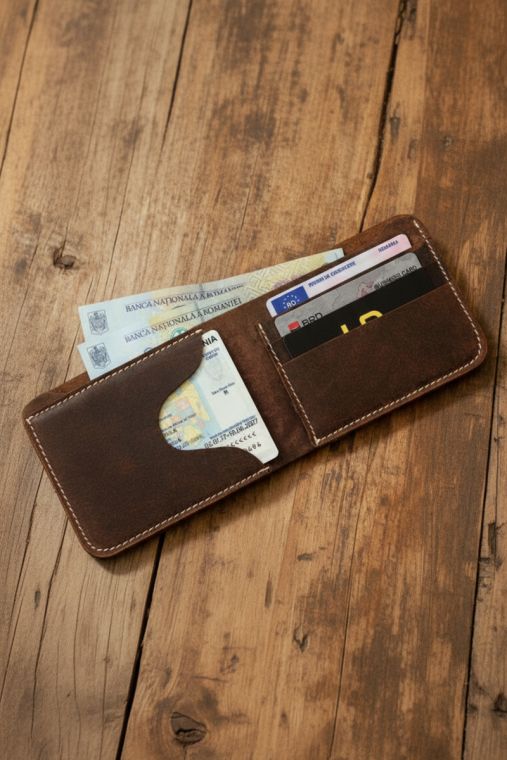 Portofel din piele naturala URBAN BAG Concept 2 – Maro Inchis