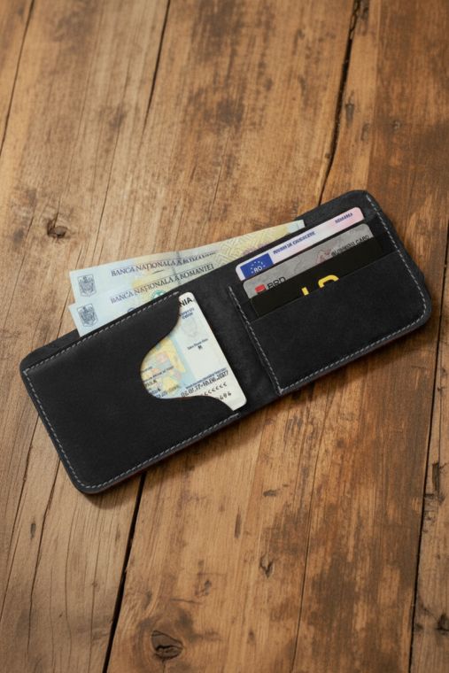 Portofel din piele naturala URBAN BAG Concept 2 – Negru