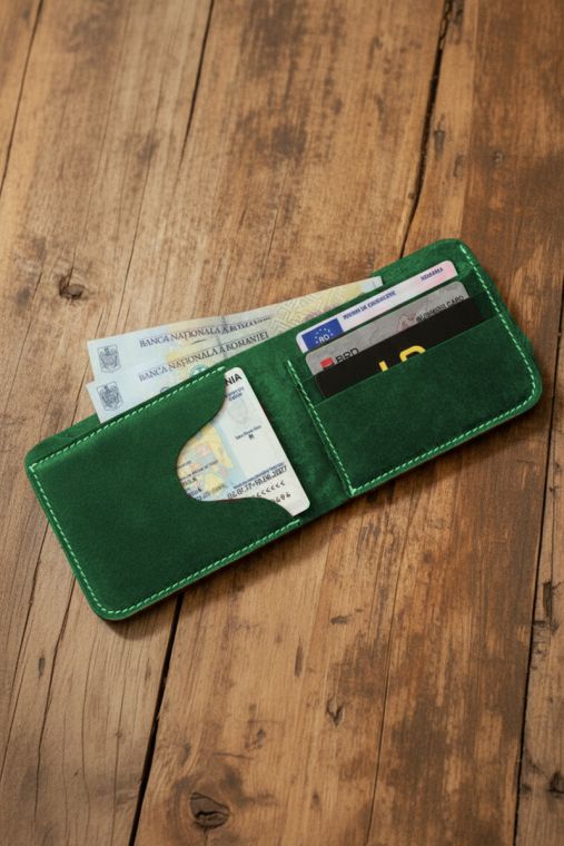 Portofel din piele naturala URBAN BAG Concept 2 – Verde