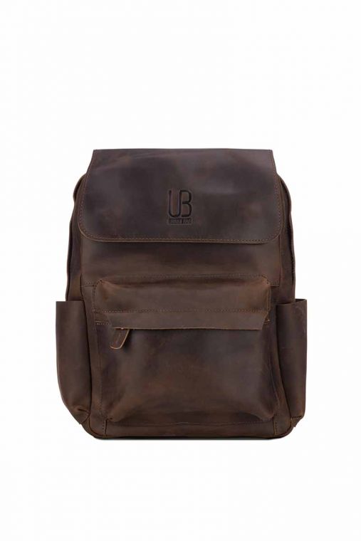 Rucsac din piele naturala URBAN BAG Chelsea - Maro Inchis