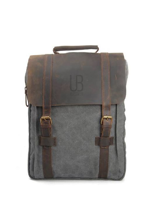 Rucsac din piele naturala si material textil URBAN BAG Lugano