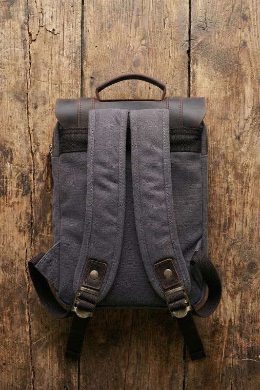 Rucsac pentru femei si copii din piele naturala si material textil URBAN BAG Little Lugano – Gri