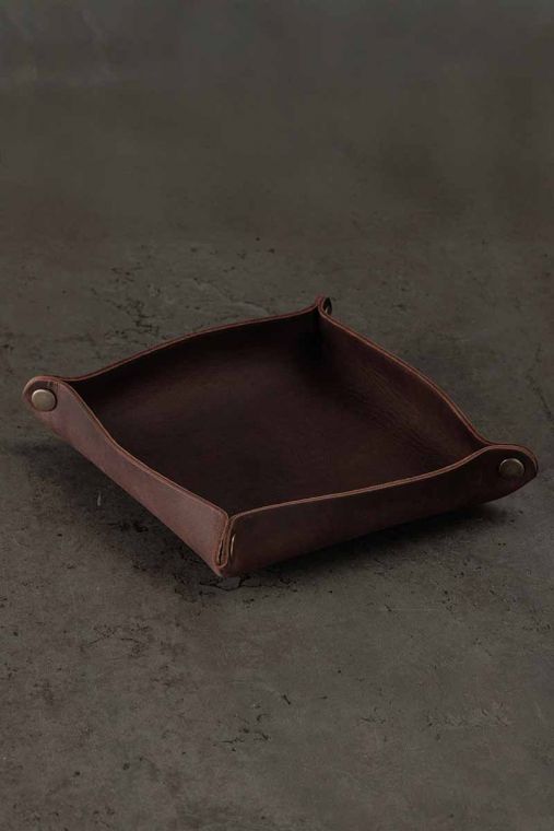 Tava organizator din piele naturala crazy horse URBAN BAG Little Nest - Maro