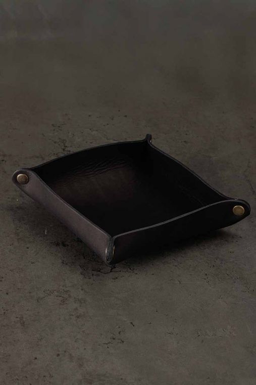 Tava organizator din piele naturala crazy horse URBAN BAG Little Nest - Albastru