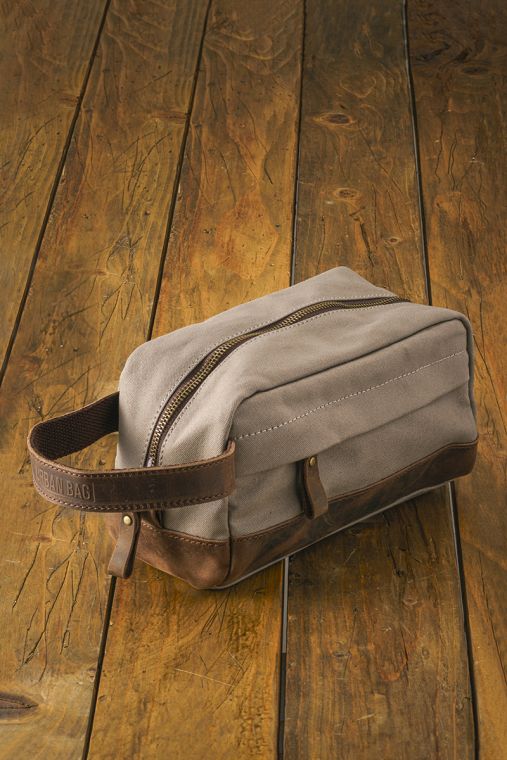 Toiletry bag din piele naturala si material textil URBAN BAG Journey