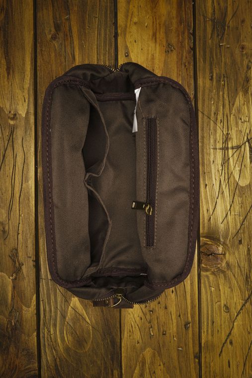 Toiletry bag din piele naturala si material textil URBAN BAG Journey - Negru